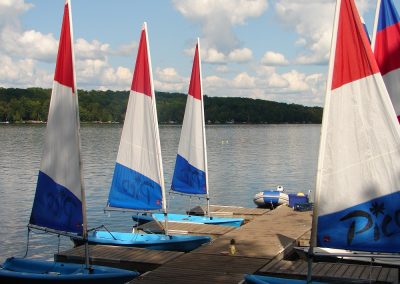 An image of the sail docks at the Wenonah Outdoor Education Centre.